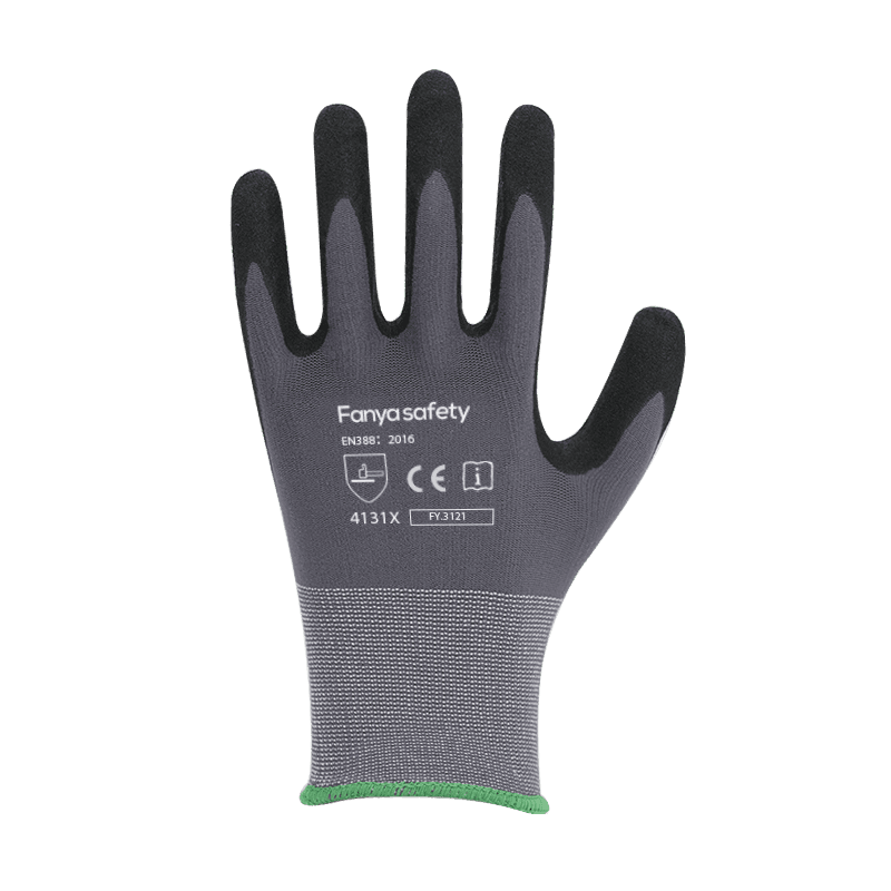15G nylon / spandex liner arenoso nitrile coating